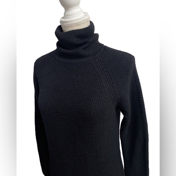 Aritzia Wilfred Free Montpellier Sweater Dress Black Merino Wool Turtleneck XS - Picture 5 of 8